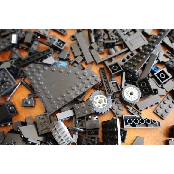 2 lbs. Pounds 8oz Mixed Lot Lego Bulk Black Bricks Pieces Plates Blocks - Picture 6 of 16